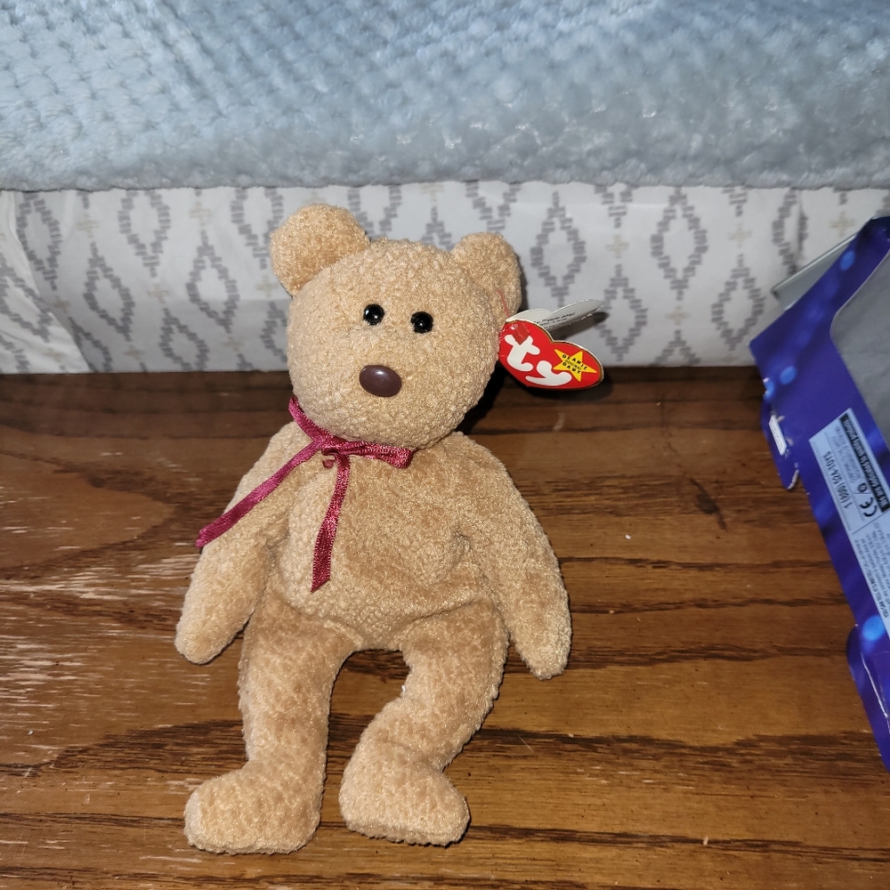 Rare curly beanie baby